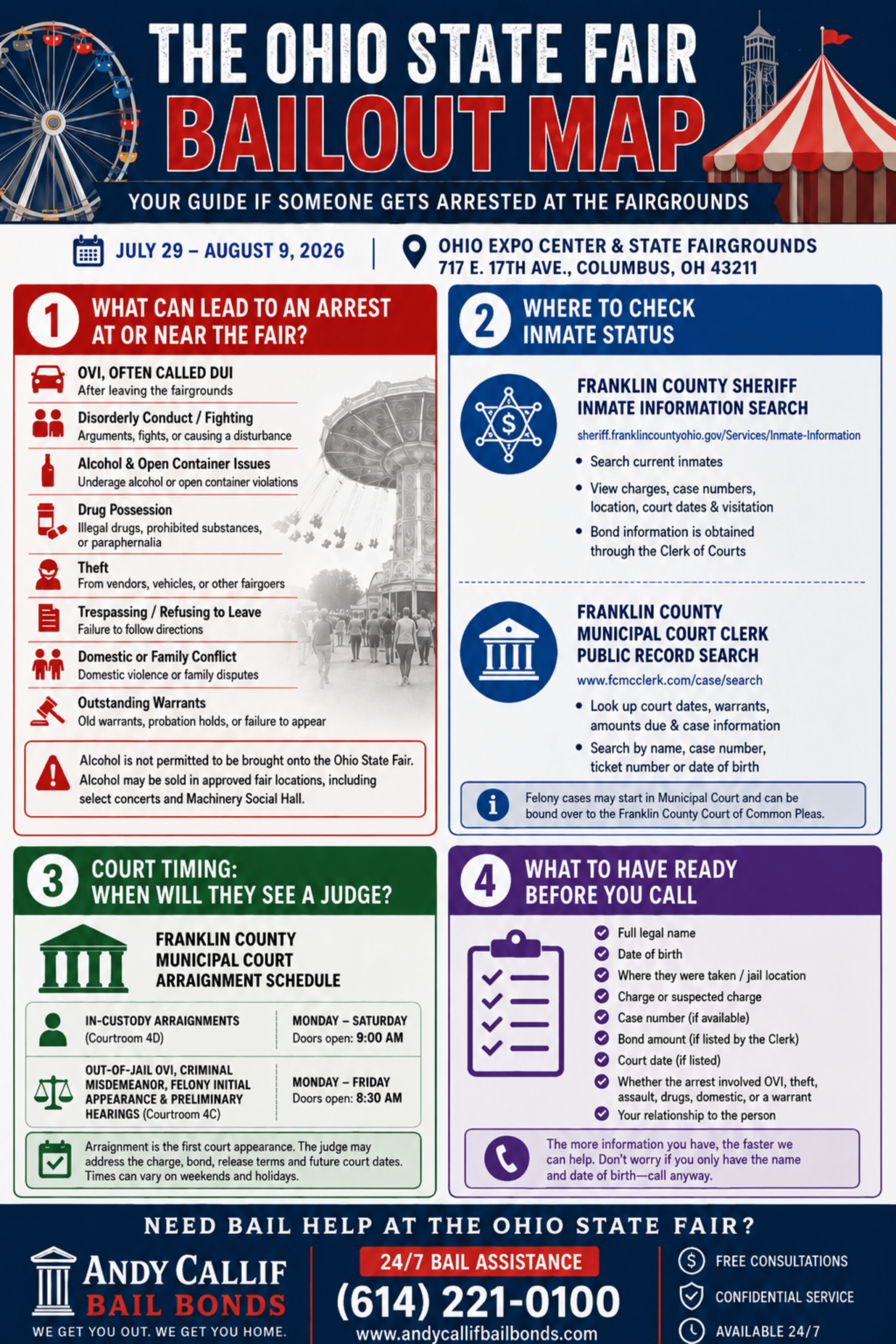 Ohio State Fair Arrest & Bail Guide: What Happens If Someone Gets Detained at the Fairgrounds?